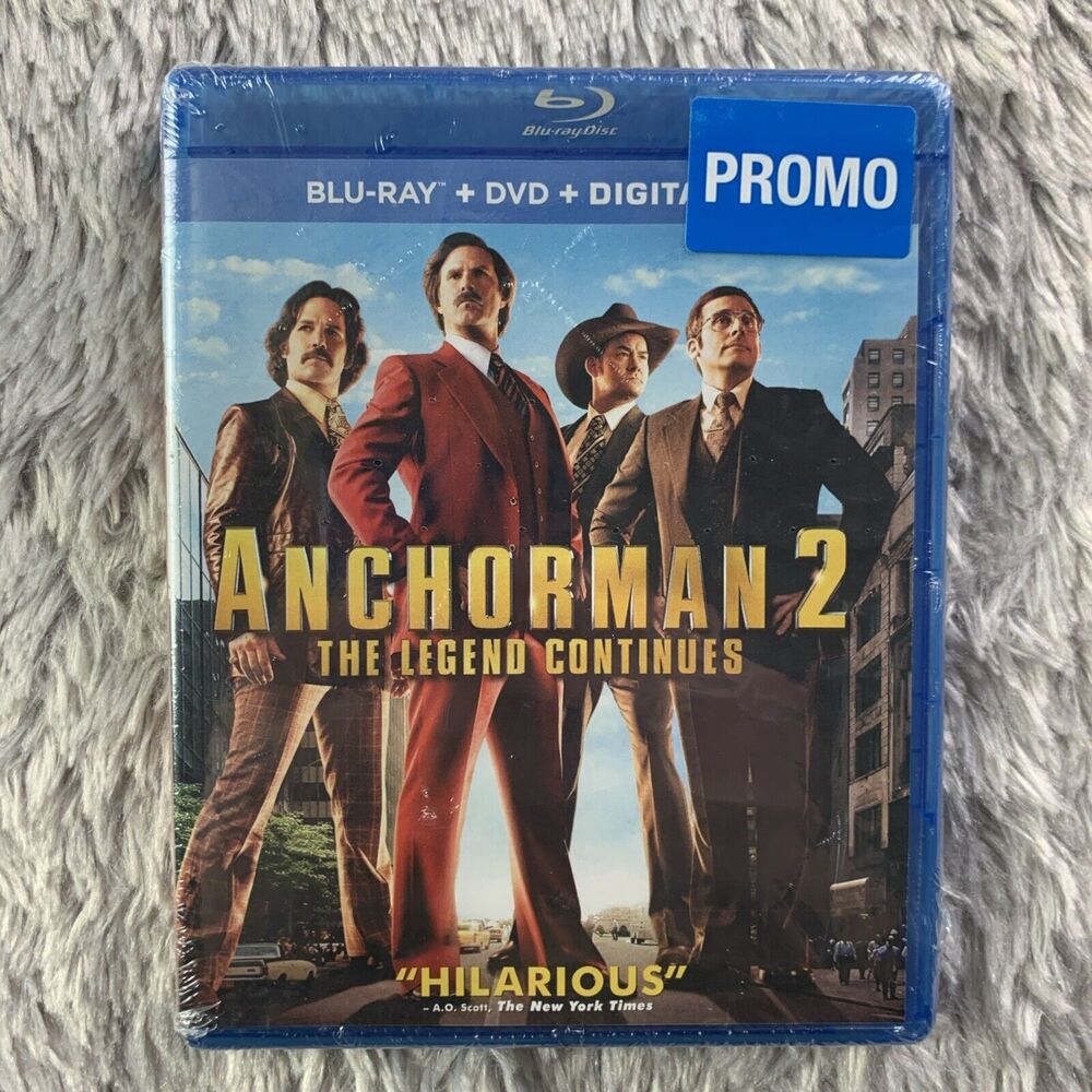 Anchorman 2 The Legend Continues Blu-ray 2013 Slapstick Comedy Will Ferrell